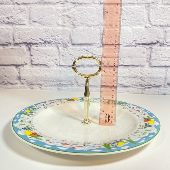 Royal Vale Serving Plate with Handle Winter Wonderland Scene - Picture 6 of 6